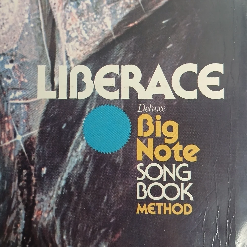 Vintage 70's Liberace Big Note Song Book Music Legend Piano, Organ, & Guitar